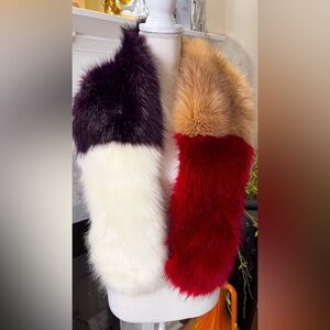 Multicolor Faux Fur Wrap/Scarf